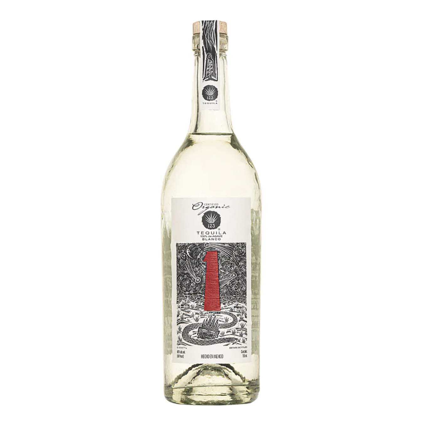 123 Uno Blanco Tequila (750ML)